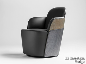 LITTLE COUTURE - Swivel easy chair with armrests _ BD Barcelona Design