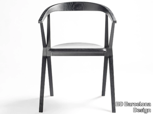 CHAIR B - Folding wooden chair with armrests with integrated cushion _ BD Barcelona Design