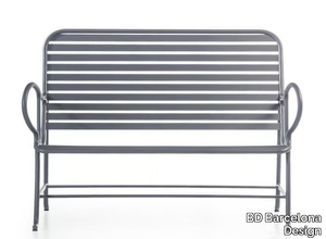 GARDENIAS - Garden bench with armrests _ BD Barcelona Design