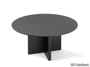 A2 ROUND - Round wood veneer meeting table _ BK Contract