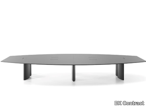 CEO - Modular rectangular wood veneer meeting table _ BK Contract