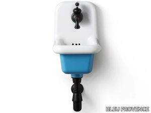 TRUECOLORS TCL26 - Wall-mounted ceramic handrinse basin _ BLEU PROVENCE