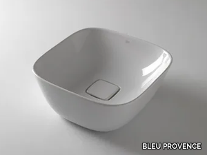 SOUL 425 - Countertop square ceramic washbasin _ BLEU PROVENCE