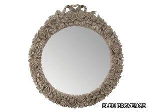 ROSE - Round framed wooden mirror _ BLEU PROVENCE