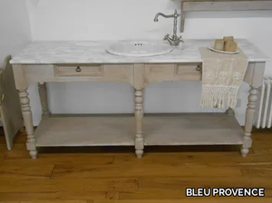 BASILIC - Wooden vanity unit _ BLEU PROVENCE