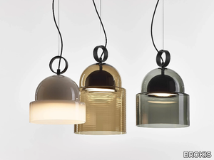 DOME - Blown glass pendant lamp _ BROKIS