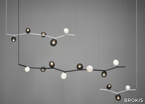 IVY HORIZONTAL - Blown glass and metal pendant lamp _ BROKIS