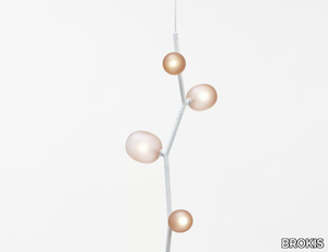 IVY VERTICAL - Blown glass and metal pendant lamp _ BROKIS