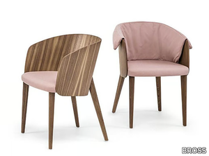 SHELL - Wooden armchair with armrests _ BROSS