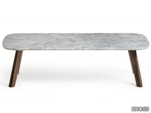 BELEOS - Low rectangular Carrara marble coffee table _ BROSS