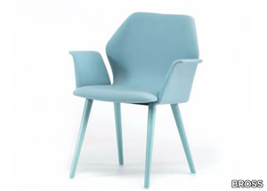 AVA - Upholstered fabric chair with armrests _ BROSS