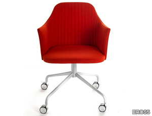 BREAK - Swivel fabric chair with armrests _ BROSS