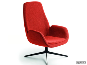 MYSA - Fabric armchair with 4-spoke base _ BROSS