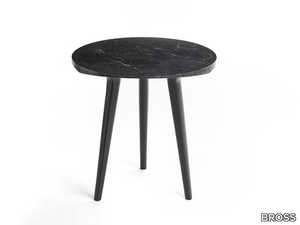 ADEMAR - Round Nero Marquina marble coffee table _ BROSS