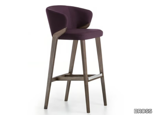 NORA - High fabric stool with footrest _ BROSS