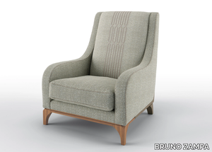 ARIEL - Fabric armchair with armrests _ BRUNO ZAMPA