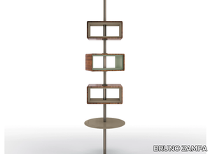 DEDALO - Open double-sided modular walnut bookcase _ BRUNO ZAMPA