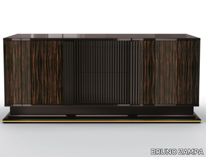 CONCORDE - Sideboard in ebony with doors and drawers _ BRUNO ZAMPA