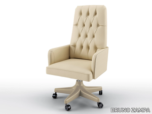 ATLANTYS - Leather executive chair with armrests _ BRUNO ZAMPA