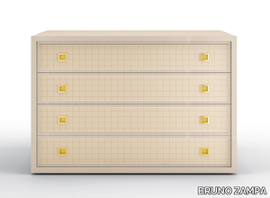 GLENN - Solid wood chest of drawers with integrated handles _ BRUNO ZAMPA