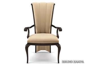 GRETA - Upholstered velvet chair with armrests _ BRUNO ZAMPA