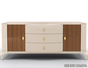 DUKE - Solid wood sideboard and marble top _ BRUNO ZAMPA