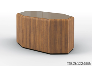 ESEDRA - Octagonal walnut coffee table _ BRUNO ZAMPA