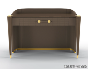 KIMBERLY - Rectangular console table covered in leather with drawer _ BRUNO ZAMPA