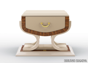 HERMES - Bedside table in solid wood and rosewood with drawer _ BRUNO ZAMPA