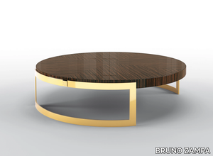 OLIVER - Low round ebony coffee table _ BRUNO ZAMPA