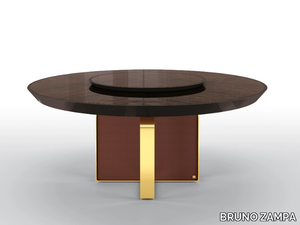 MILLENIUM - Round ebony table _ BRUNO ZAMPA