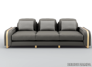 WAVE - 3 seater leather sofa _ BRUNO ZAMPA