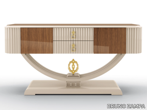 SWING - Solid wood and walnut console table with drawers _ BRUNO ZAMPA