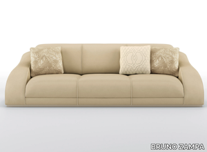 POSEIDON - 4 seater sofa in leather and velvet _ BRUNO ZAMPA