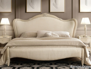 BOBOLI - Wooden double bed with upholstered headboard _ Barnini Oseo