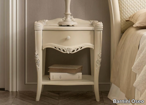 BOBOLI - Rectangular wooden bedside table with drawers _ Barnini Oseo