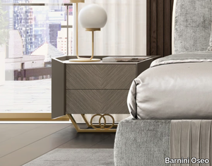 ROBERTO BARNINI - Rectangular honeycomb bedside table with drawers _ Barnini Oseo