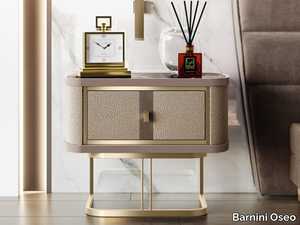 ROBERTO BARNINI - Rectangular wooden bedside table _ Barnini Oseo