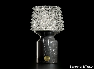 CAMPARINO - Venetian crystal and marble table lamp _ Barovier&Toso