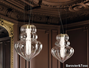 VALLONNÉ - Venetian crystal pendant lamp _ Barovier&Toso