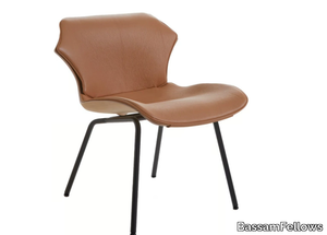 PETAL - Upholstered leather easy chair _ BassamFellows