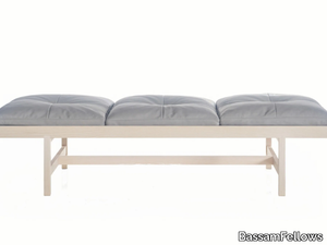 DAYBED - Upholstered leather and solid wood bench _ BassamFellows