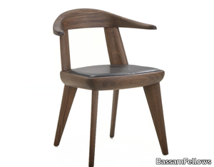 BRUTUS - Solid wood chair with armrests _ BassamFellows