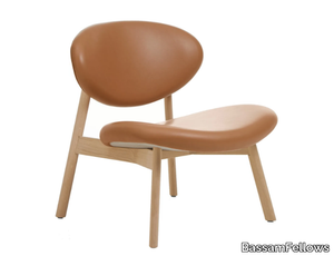 OVOID - Upholstered solid wood lounge chair _ BassamFellows