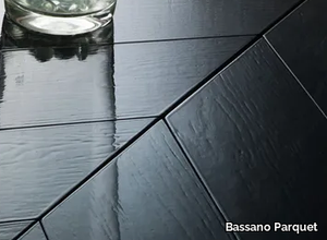 OAK SUPER GLOSSY BLACK - Brushed oak parquet _ Bassano Parquet