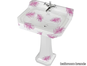 BESPOKE FLORAL - Edwardian 61cm Basin with Standard Pedestal _ bathroom brands