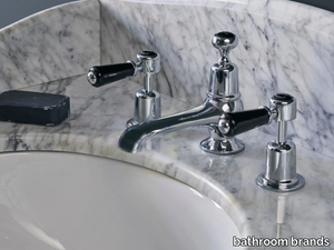 KENSINGTON - 3 hole countertop washbasin tap with pop up waste _ bathroom brands