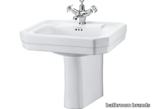 VICTORIAN - Rectangular Semi-pedestal Vitreous China washbasin _ bathroom brands