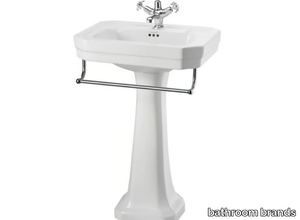 VICTORIAN - Rectangular Vitreous China washbasin with towel rail _ bathroom brands