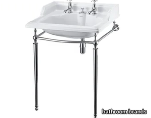 CLASSIC - Console rectangular Ceramic materials washbasin _ bathroom brands